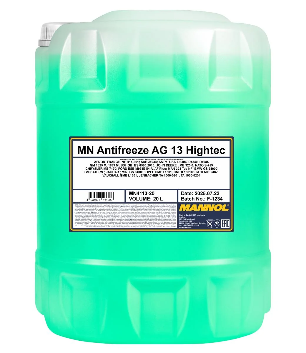 MANNOL® - MN411320 - Frostschutzmittel AG13 Hightec 20L