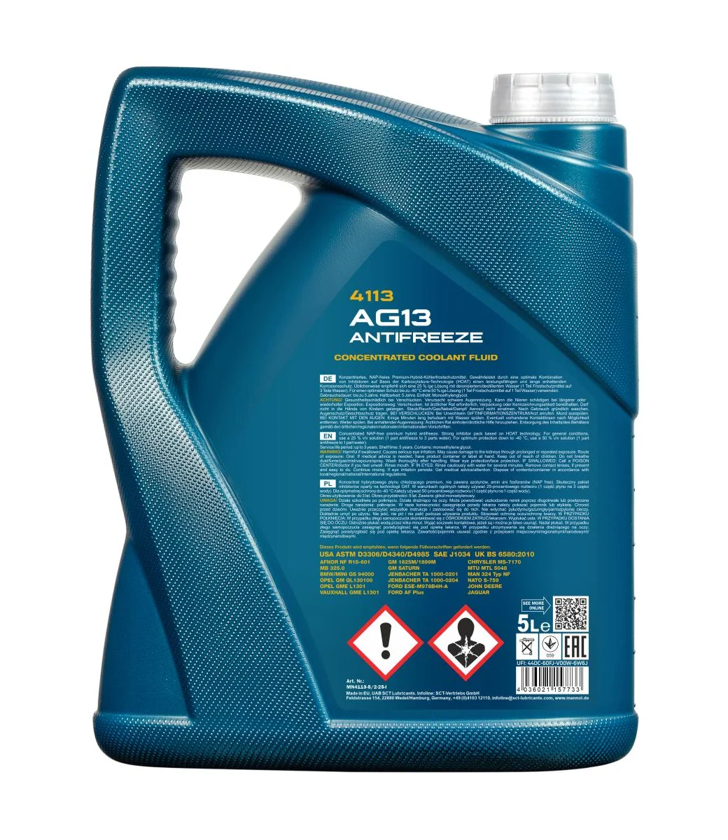 MANNOL® - MN41135 - Frostschutzmittel AG13 Hightec 5L