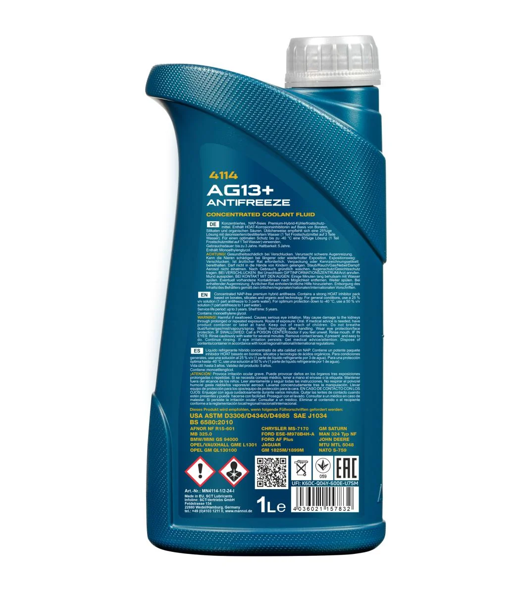 MANNOL® - MN41141 - Frostschutzmittel AG13+ Advanced 1L