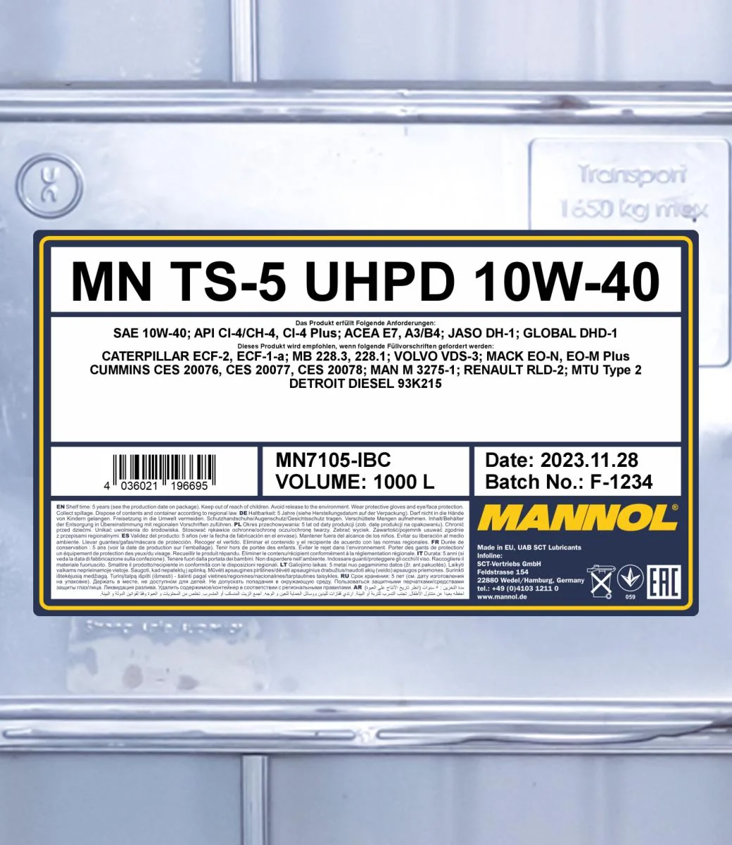 MANNOL® - MN7105IBC - TS-5 UHPD 10W-40 1000L