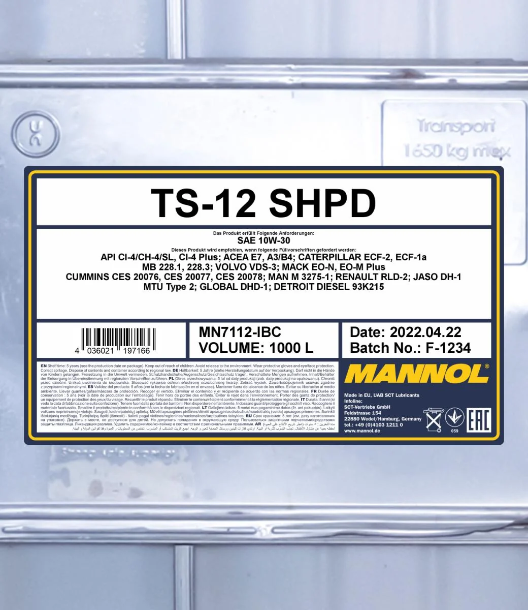 MANNOL® - MN7112IBC - TS-12 10W-30 1000L
