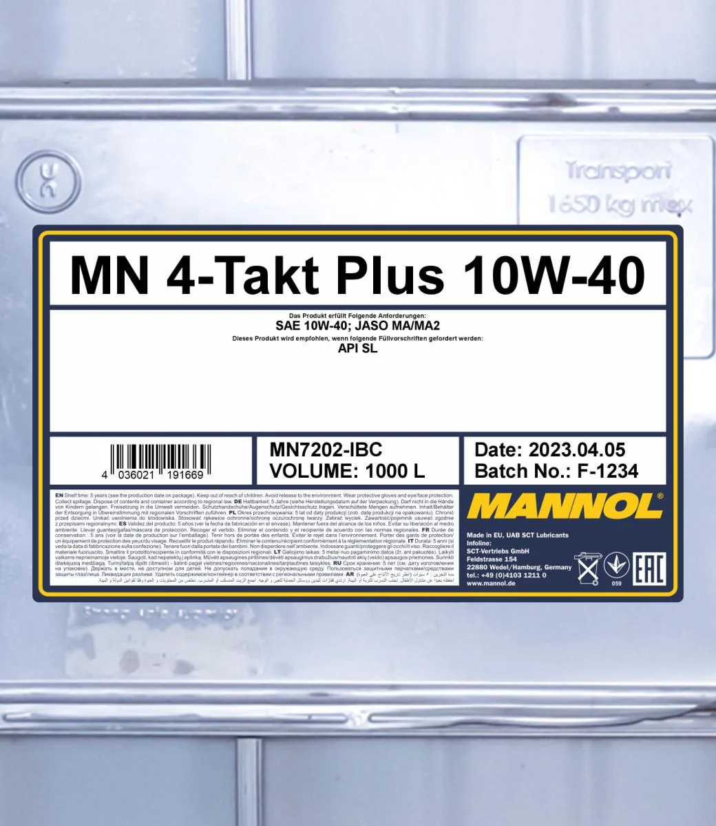 MANNOL® - MN7202IBC - 4-Takt Plus 10W-40 1000L