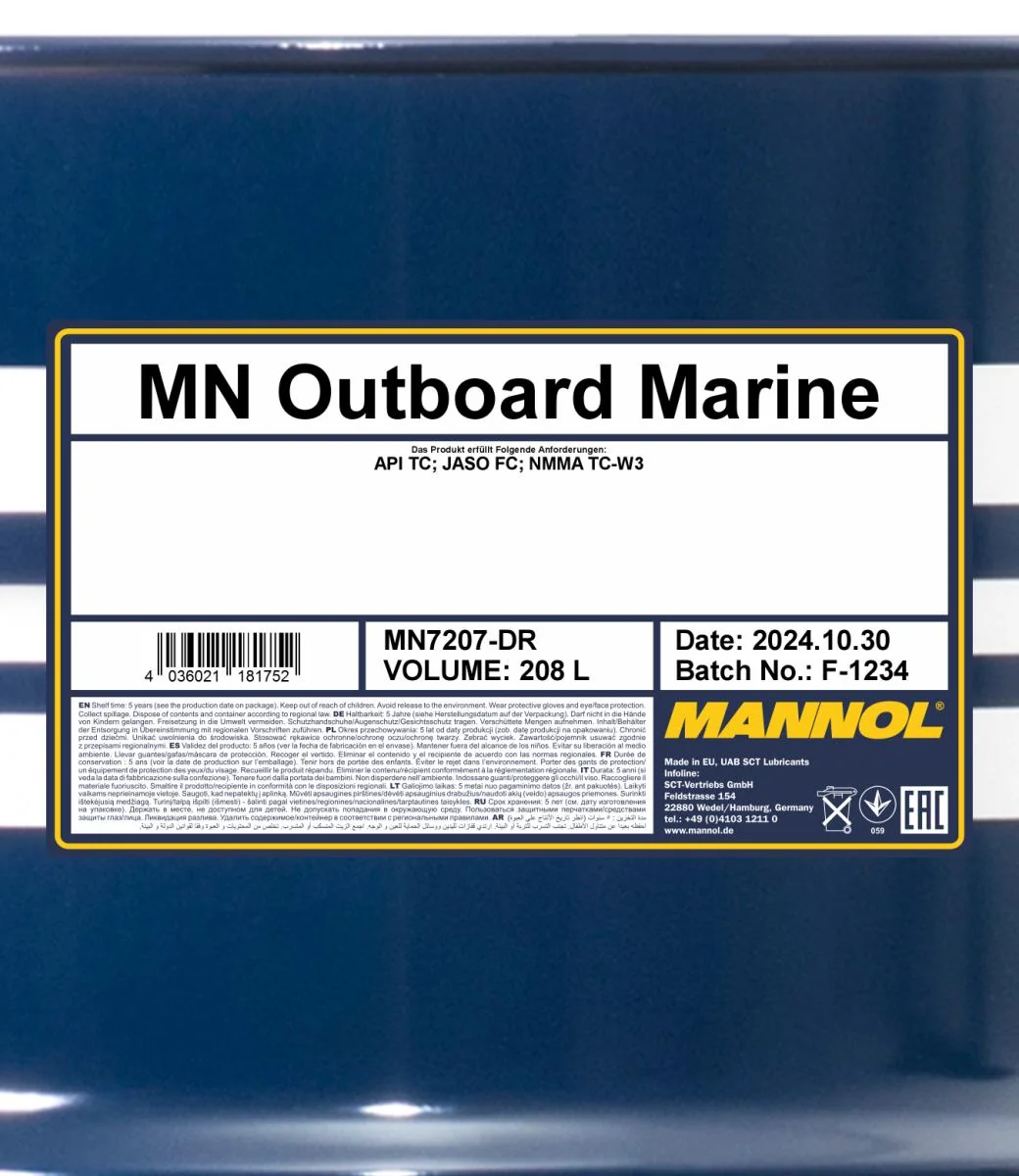 MANNOL® - MN7207DR - Aussenborder-Motorenoel 208L