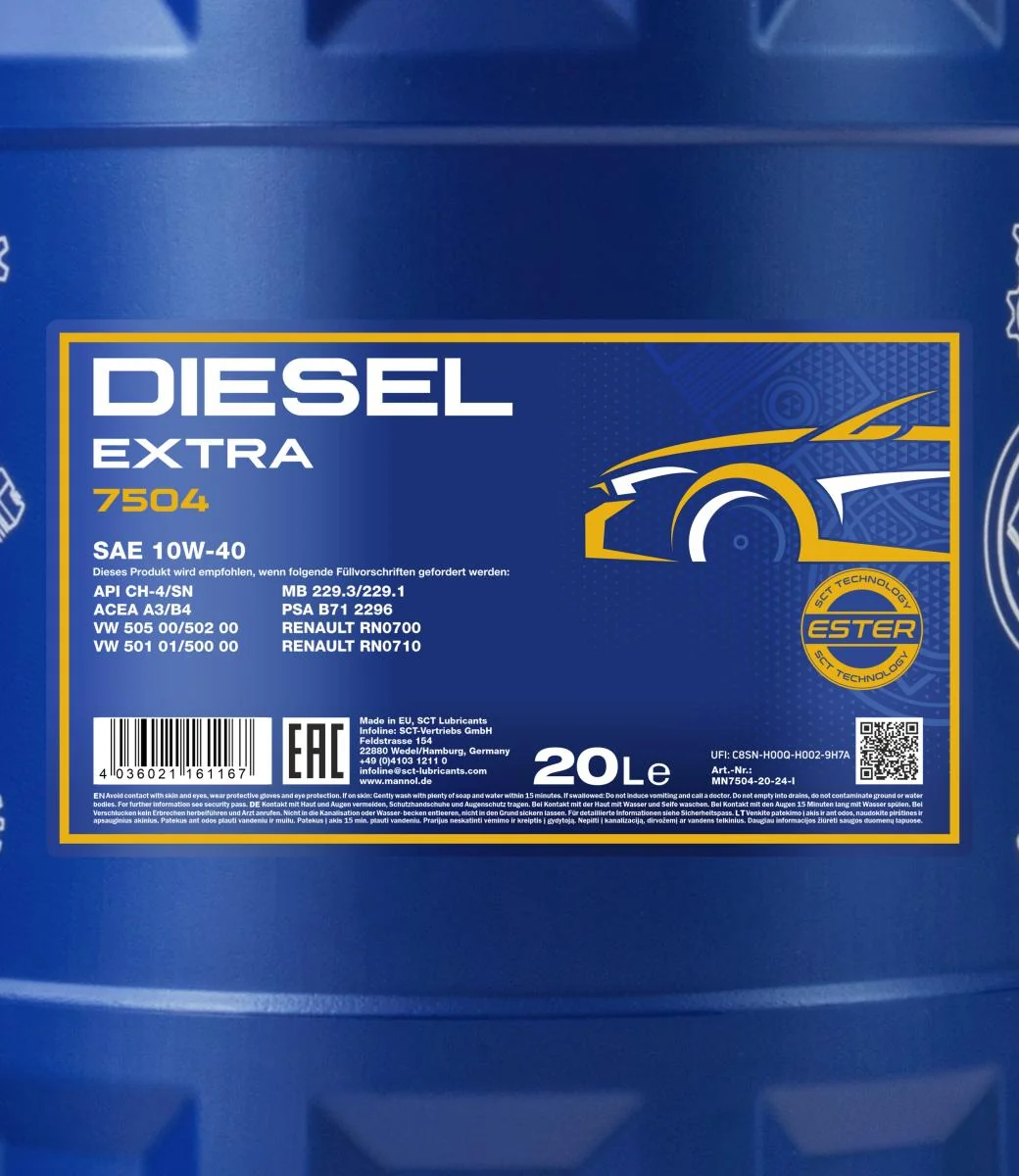 MANNOL® - MN750420 - Diesel Extra 10W-40 20L