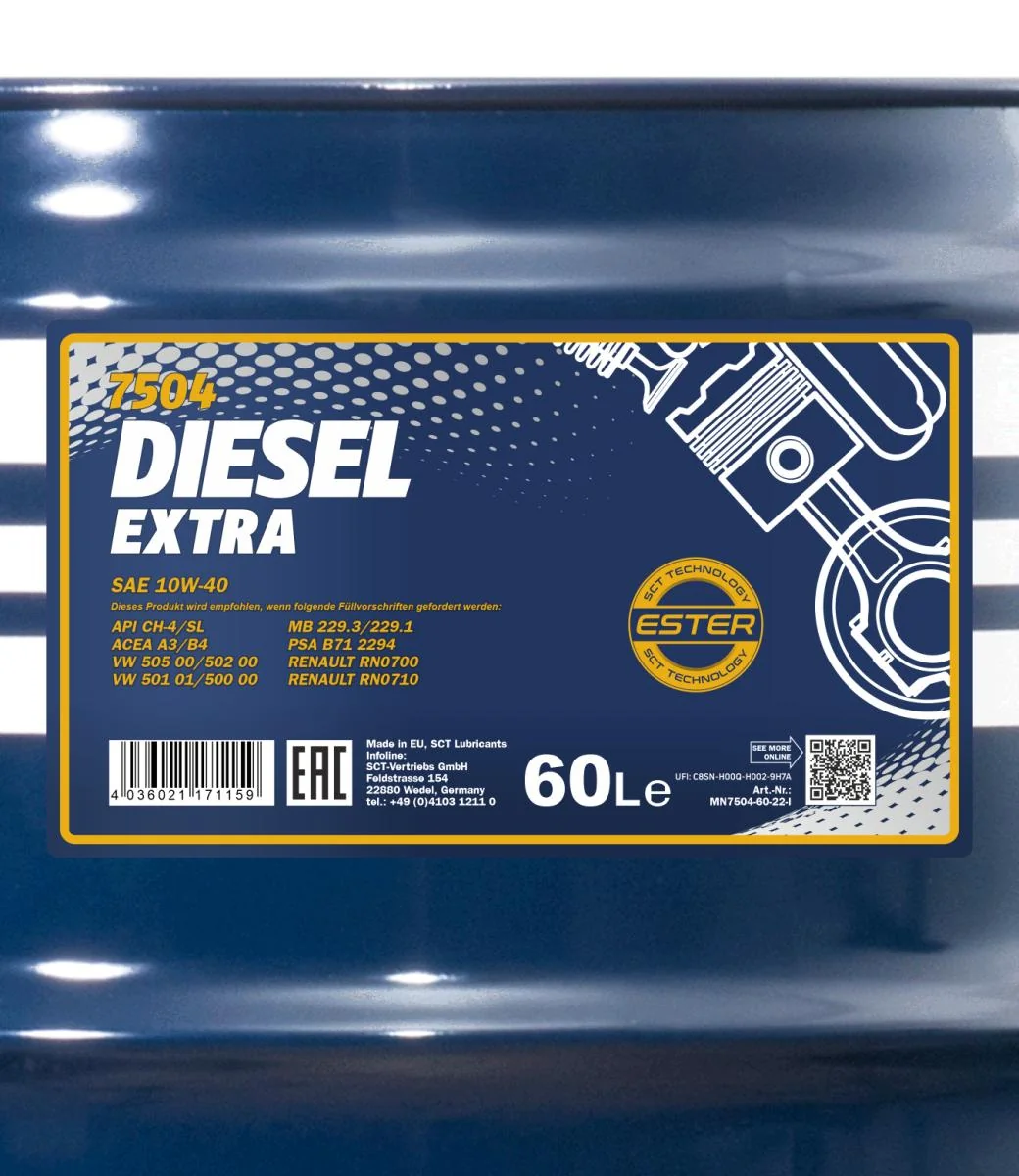 MANNOL® - MN750460 - Diesel Extra 10W-40 60L