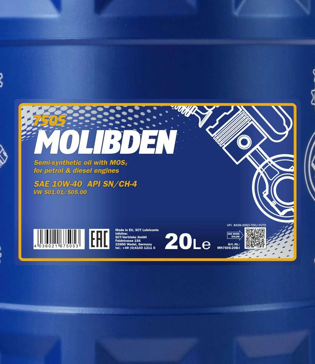 MANNOL® - MN750520 - Molybdän 10W-40 7505 20L