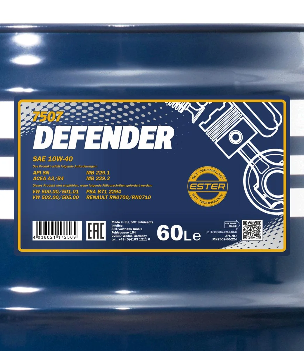 MANNOL® - MN750760 - Defender 10W-40 60L