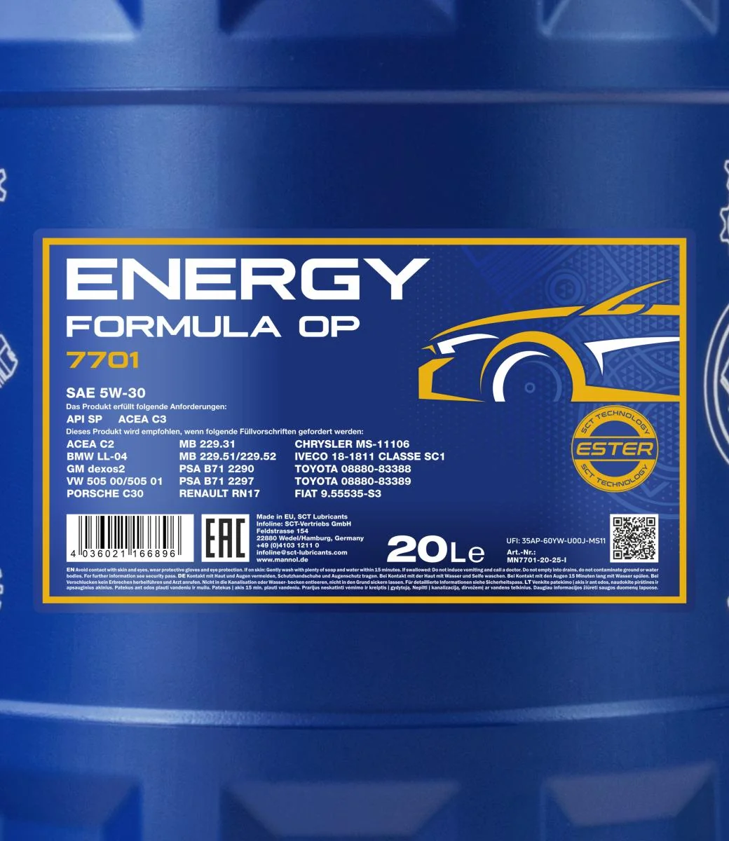 MANNOL® - MN770120 - 7701 Energy Formula OP 5W-30 20L