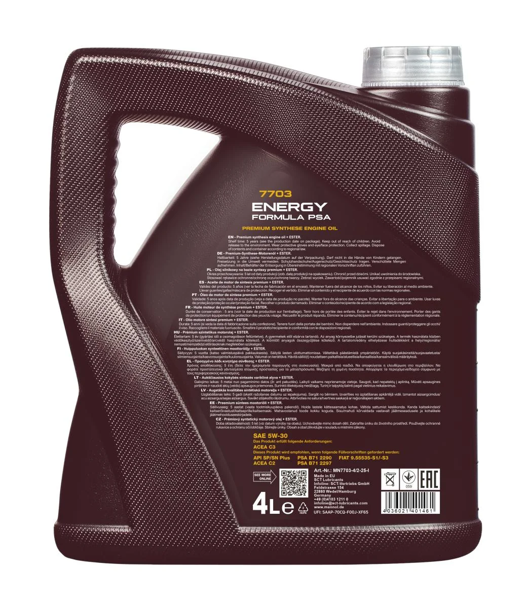 MANNOL® - MN77034 - 7703 Energieformel PSA 5W-30 4L