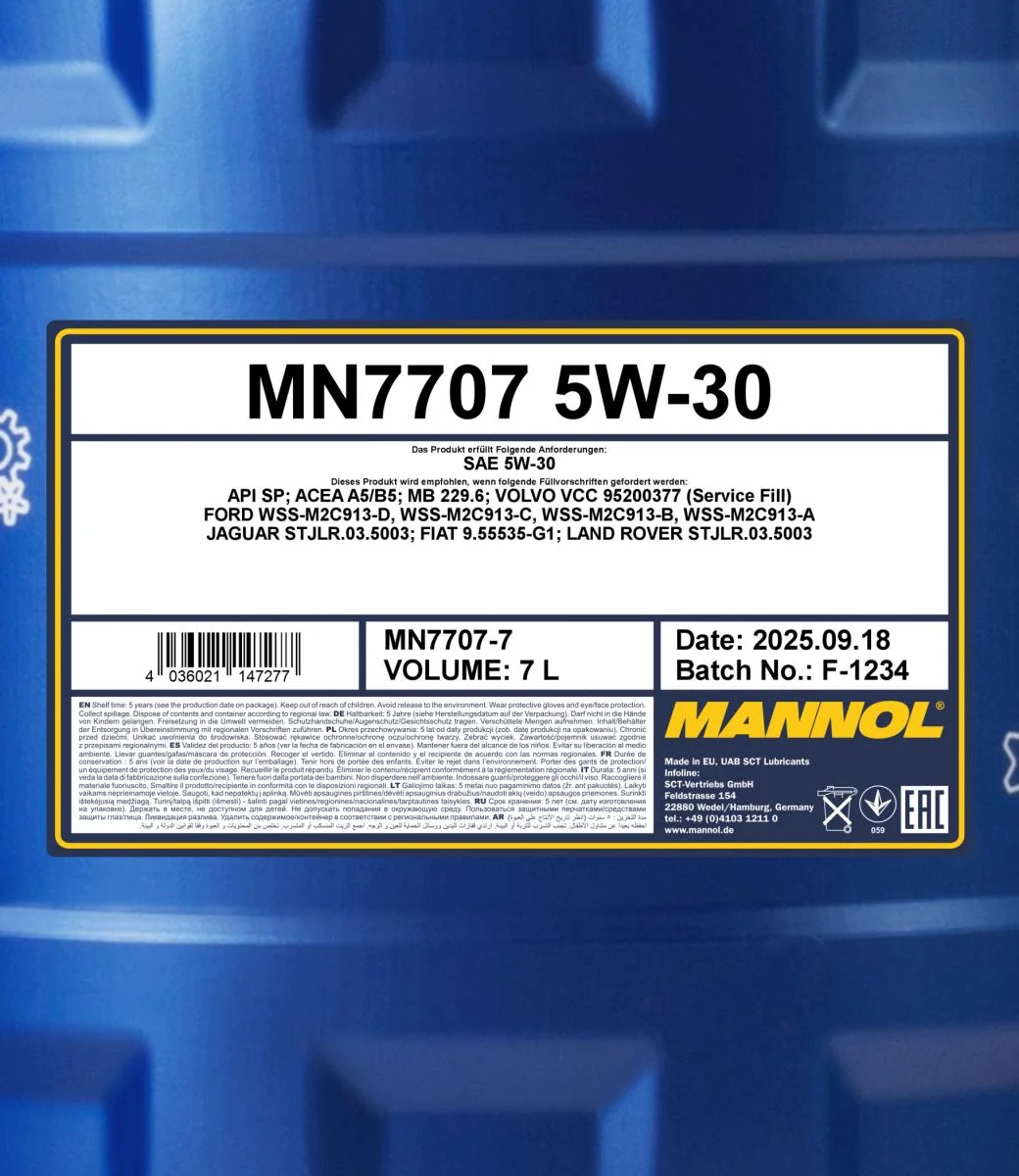 MANNOL® - MN77077 - 7707 Energieformel FR 5W-30 7L