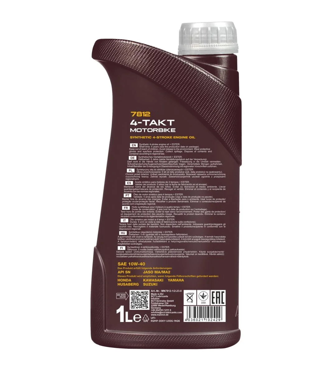 MANNOL® - MN78121 - 7812 4-Takt Motorrad 10W-40 1L