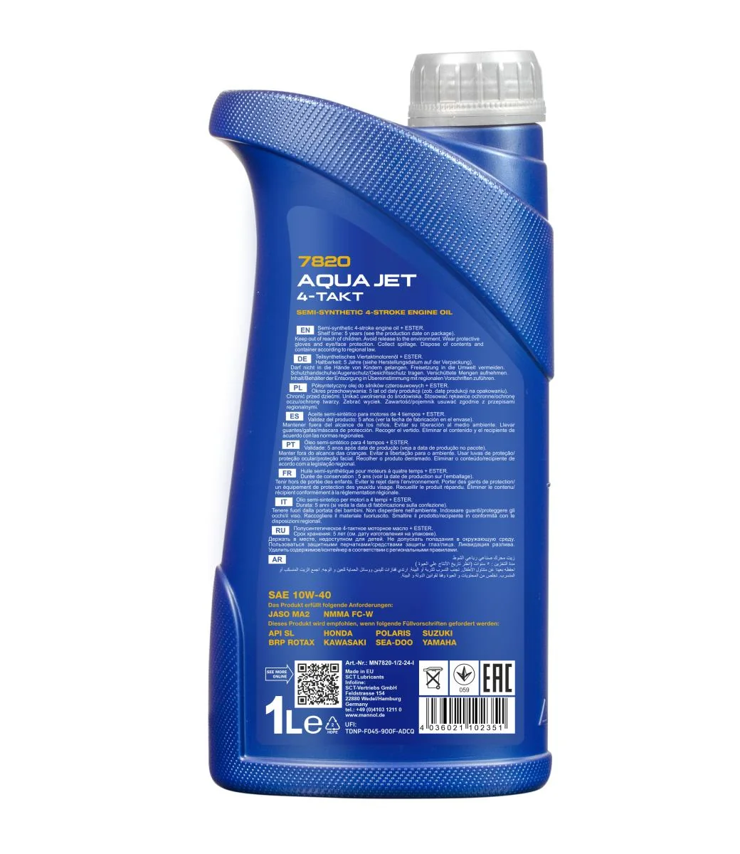 MANNOL® - MN78201 - 7820 4-Takt Aqua Jet 10W-40 1L