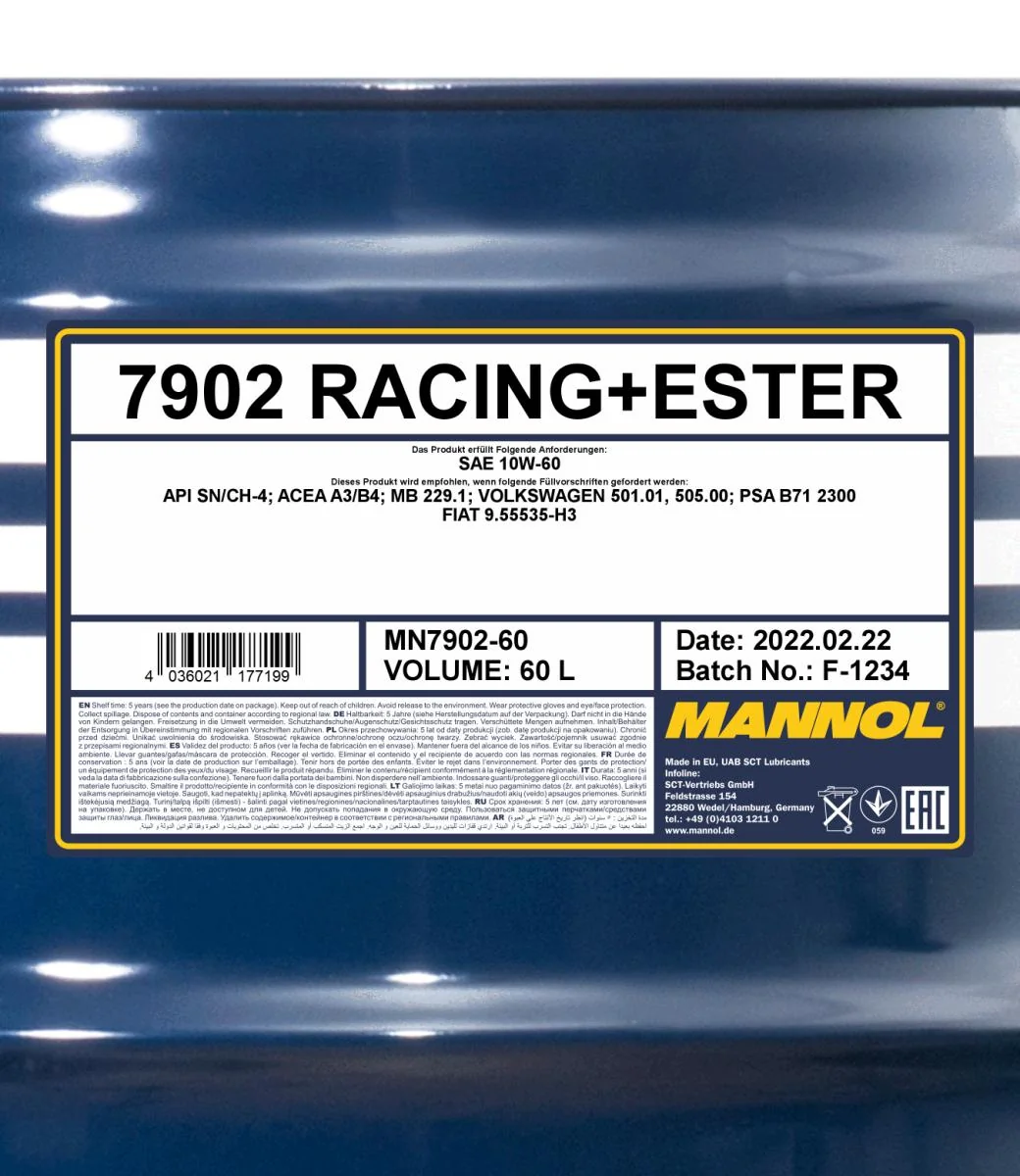 MANNOL® - MN790260 - Racing+Ester 10W-60 60L