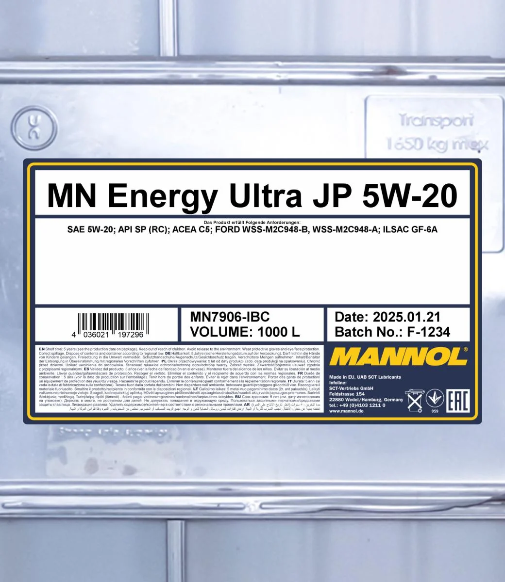 MANNOL® - MN7906IBC - Energy Ultra JP 5W-20 1000L