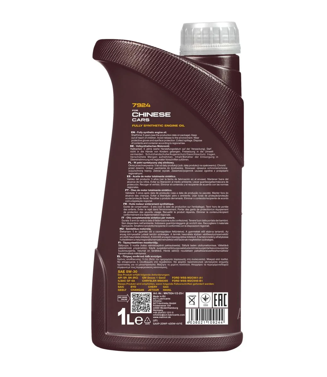 MANNOL® - MN79241 - 7924 für Chinesische Autos 5W-30 1L