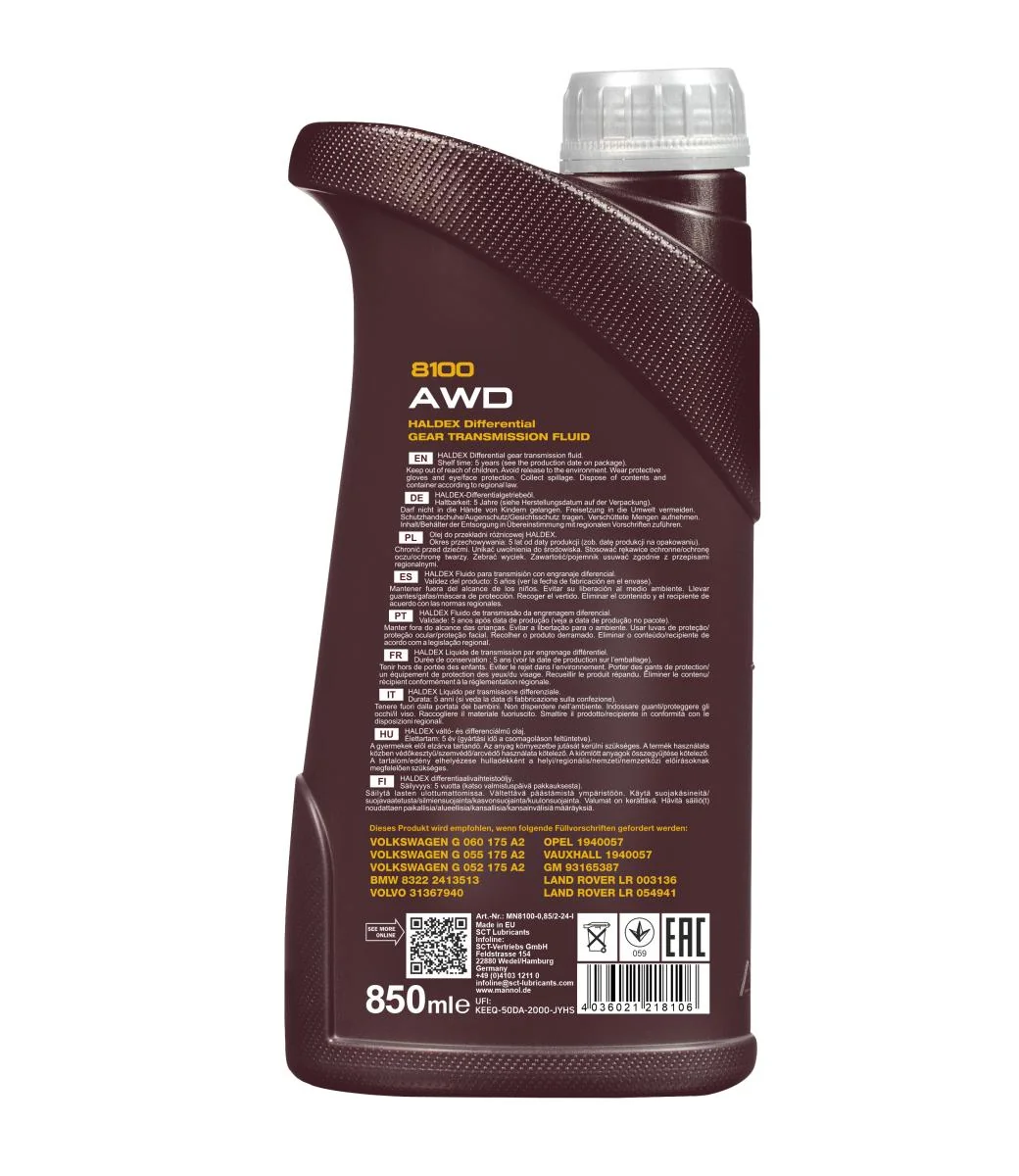 MANNOL® - MN8100085 - Allrad-Getriebeoel 850ml