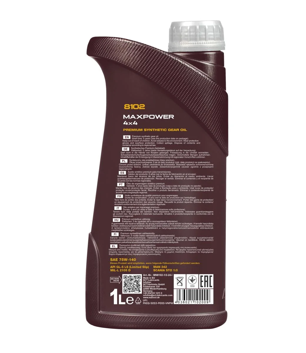 MANNOL® - MN81021 - Maxpower 75W-140 GL-5 LS 1L