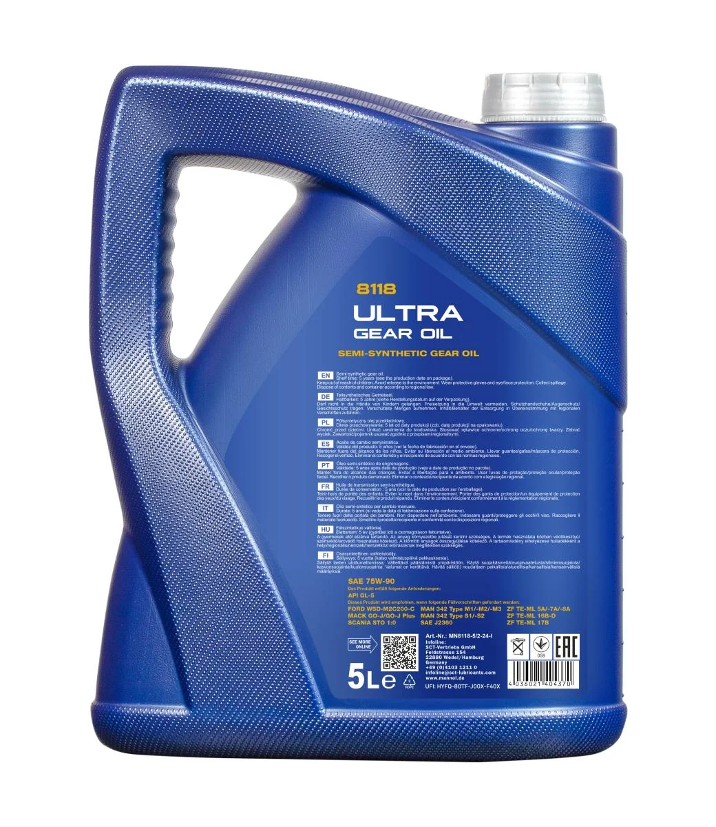 MANNOL® - MN81185 - Ultra Getriebeoel 75W-90 GL-5 5L