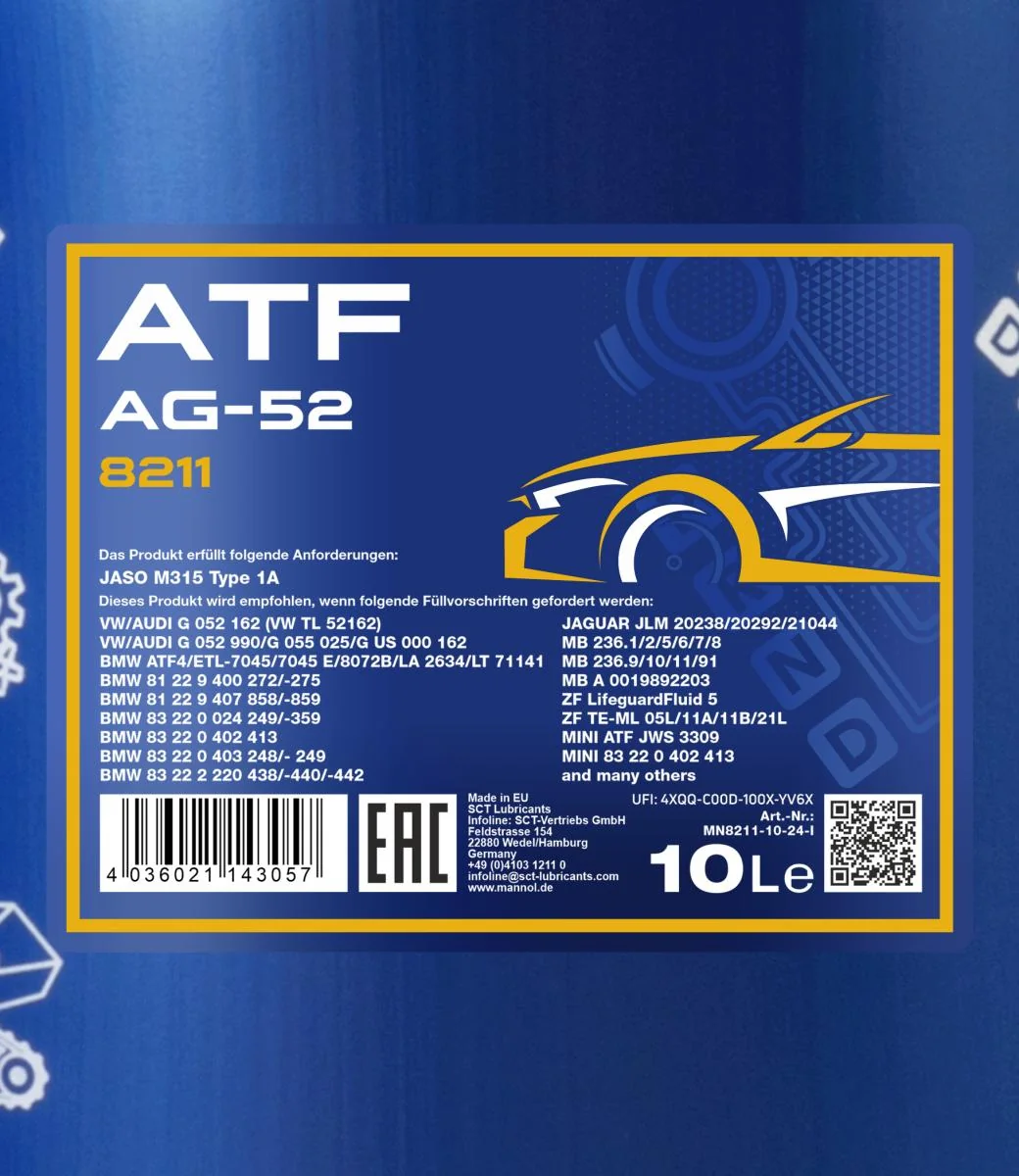 MANNOL® - MN821110 - ATF AG 52 Automatik Spezial 10L