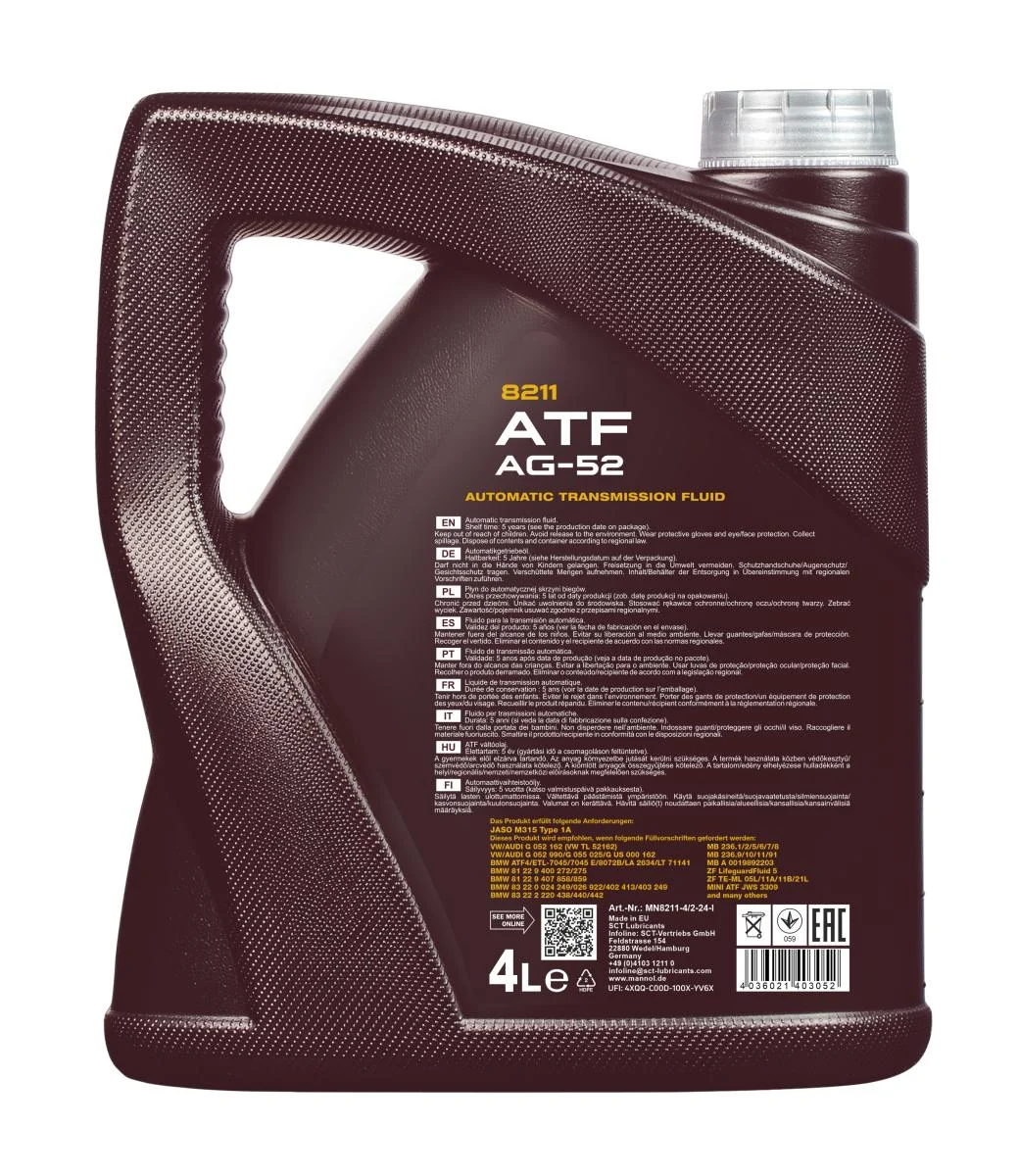 MANNOL® - MN82114 - ATF AG 52 Automatik Spezial 4L