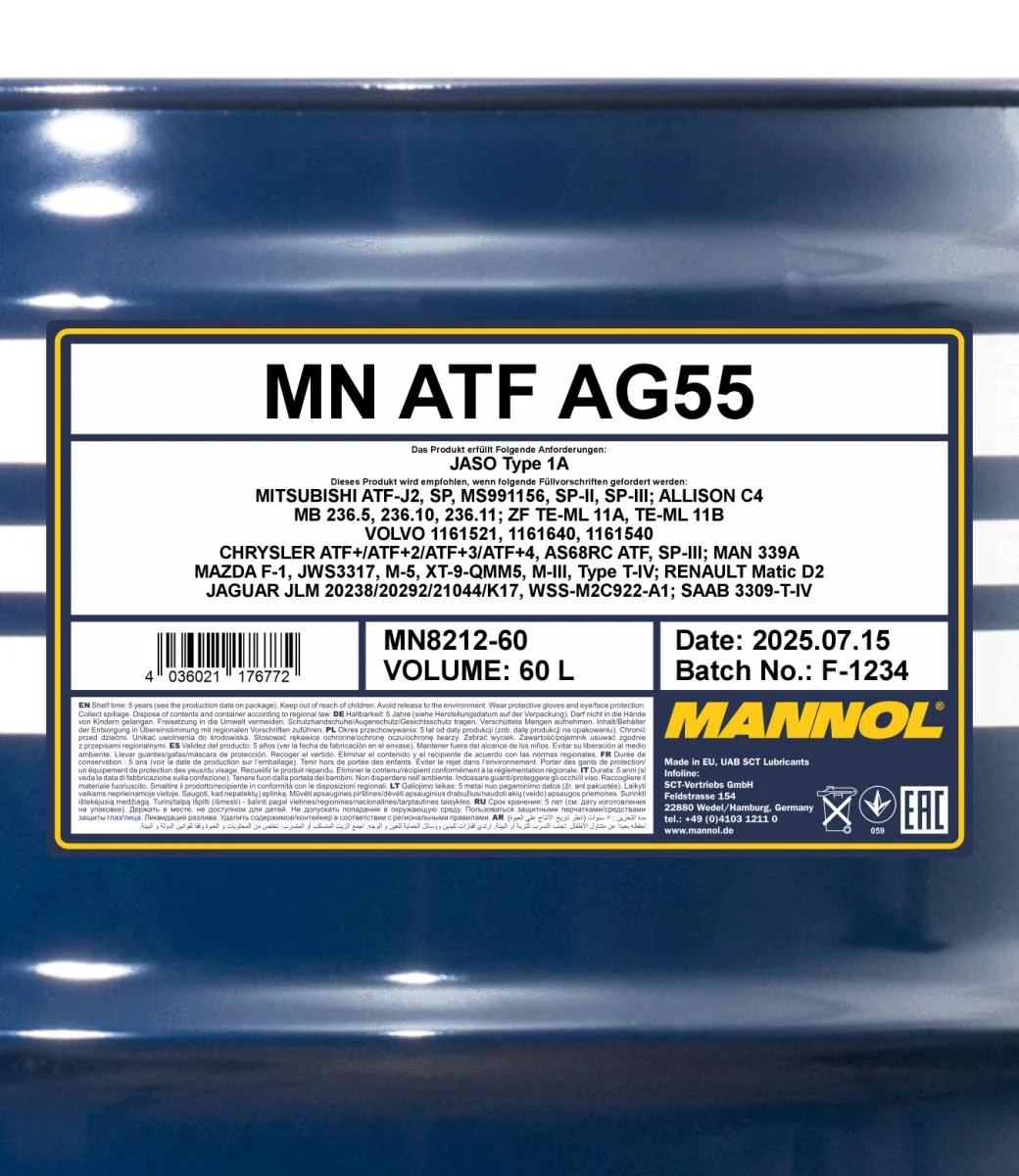 MANNOL® - MN821260 - ATF AG 55 60L