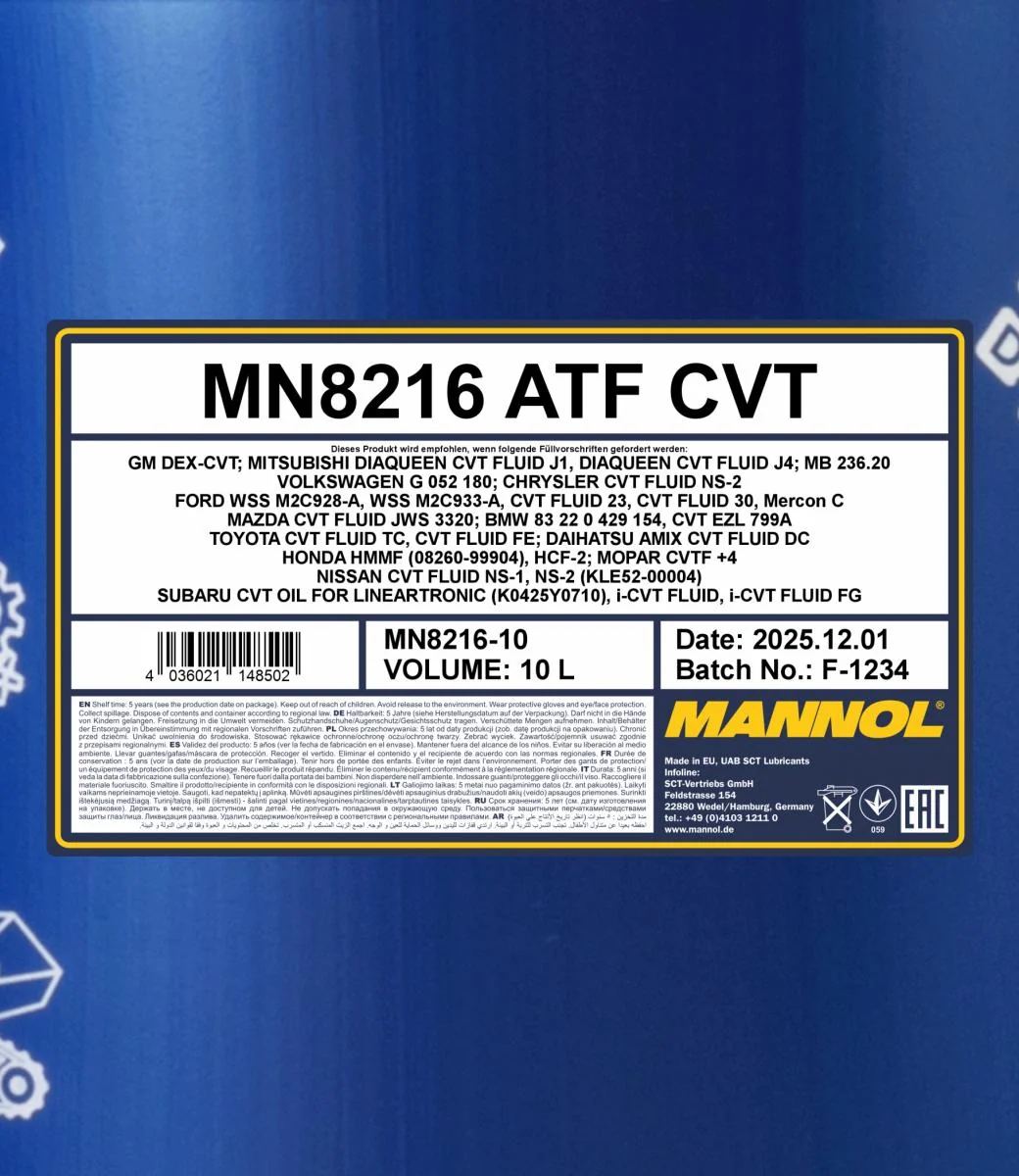 MANNOL® - MN821610 - 8216 ATF CVT 10L