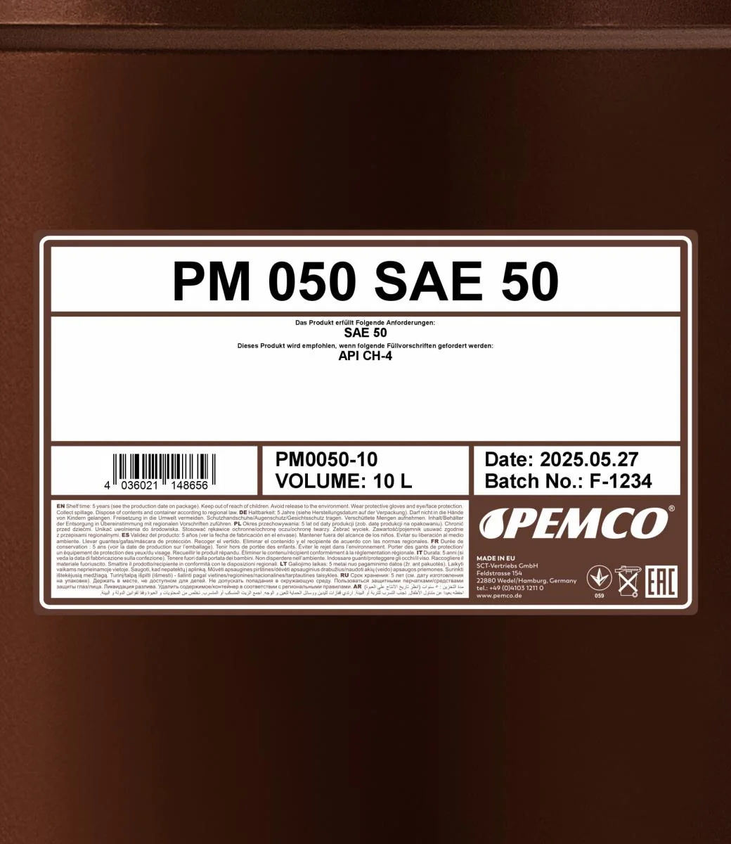 PEMCO - PM005010 - 050 SAE 50 10l