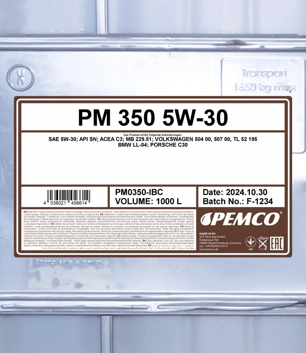PEMCO - PM0350IBC - 350 5W-30 1000L