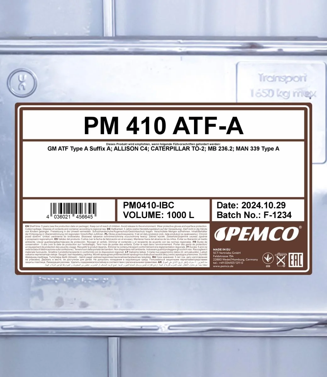 PEMCO - PM0410IBC - 410 ATF-A 1000L