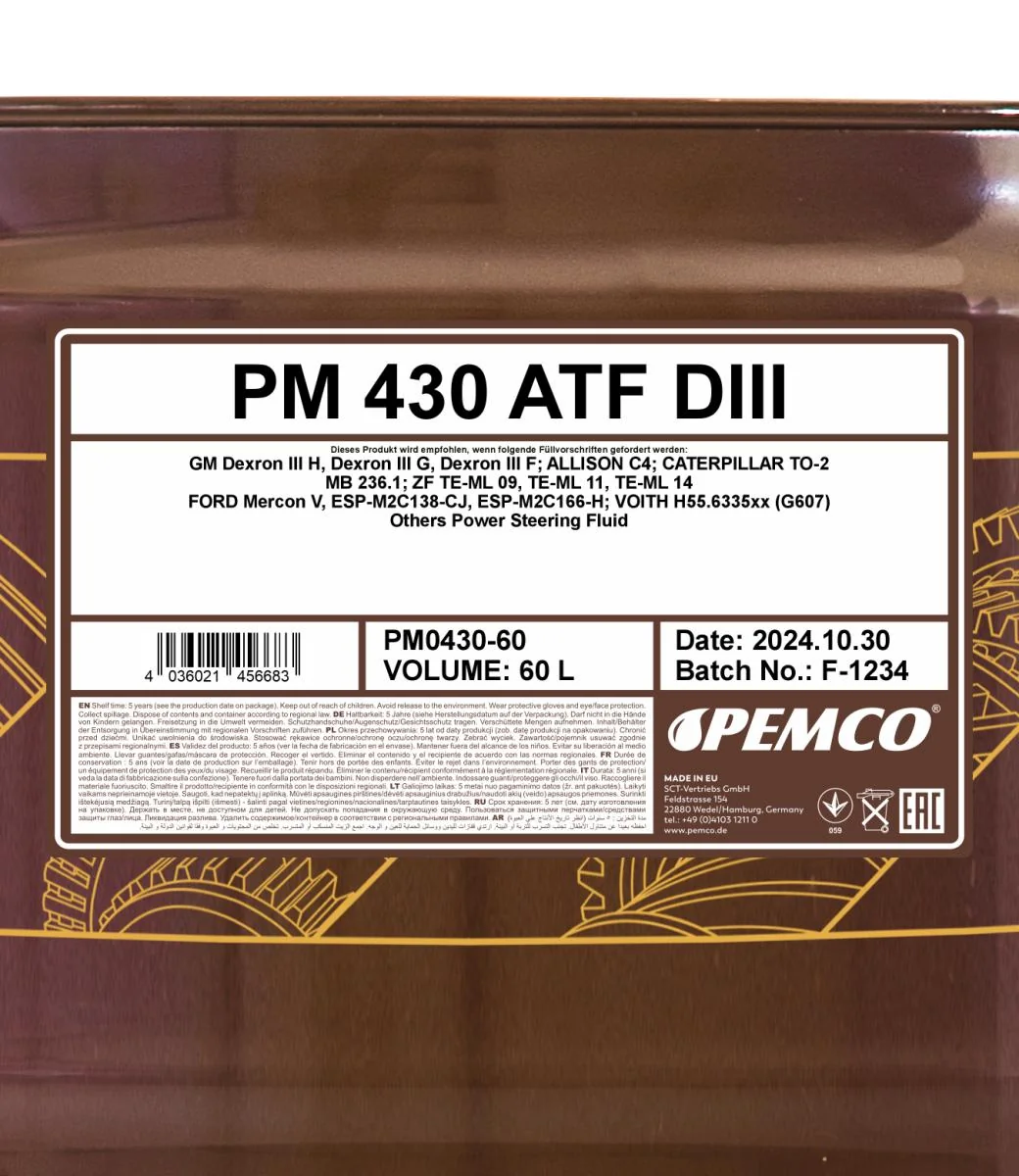 PEMCO - PM043060 - 430 ATF DIII 60L