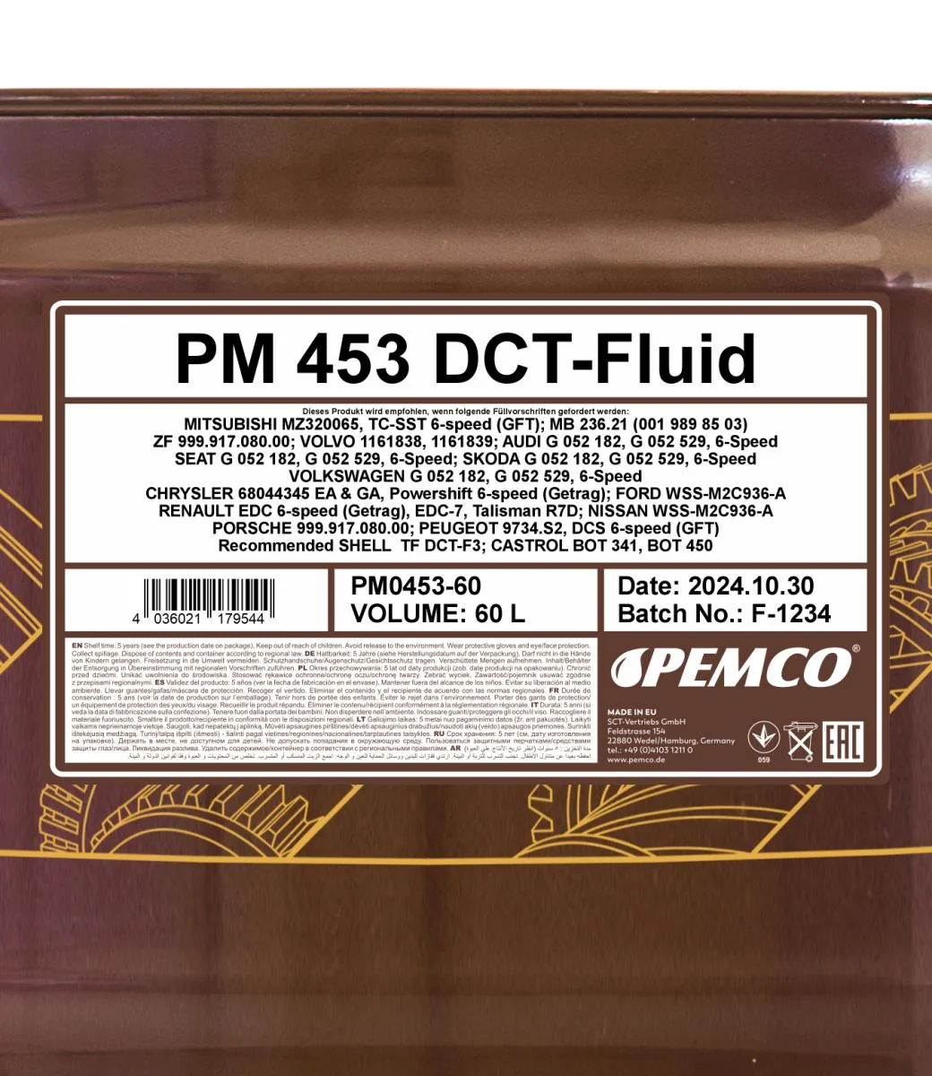 PEMCO - PM045360 - 453 DCT-Oel 60L