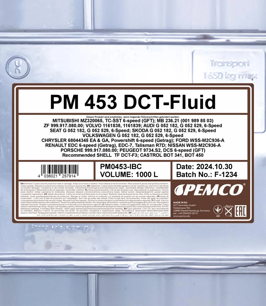 PEMCO - PM0453IBC - 453 DCT-Oel 1000L