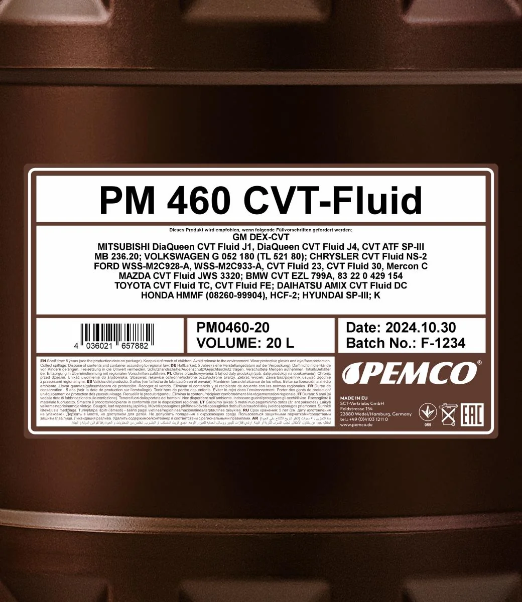 PEMCO - PM046020 - 460 CVT-Fluid 20 Liter