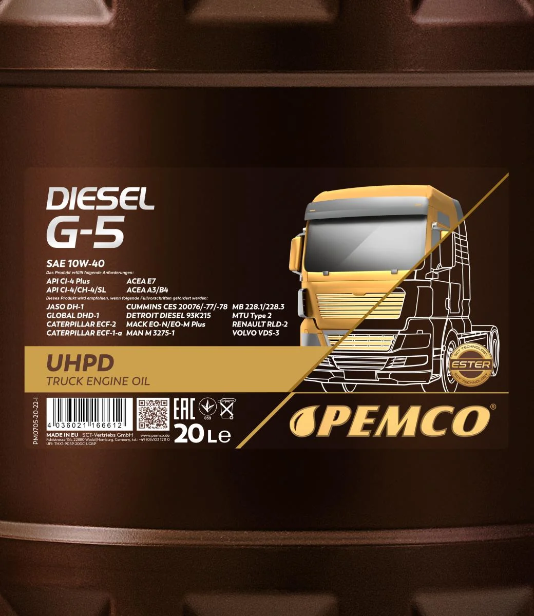 PEMCO - PM070520 - Diesel G-5 UHPD 10W-40 20L