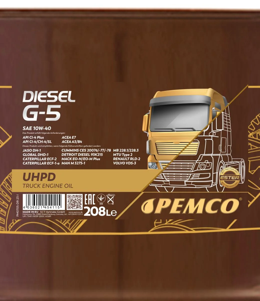 PEMCO - PM0705DR - Diesel G-5 UHPD 10W-40 208L