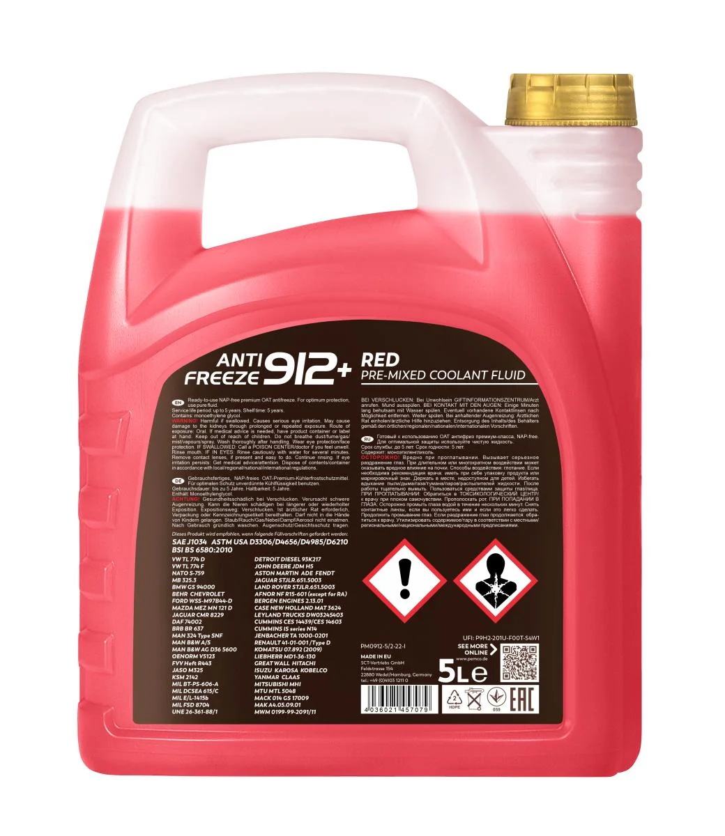 PEMCO - PM09125 - Frostschutzmittel 912+ (-40) 5L
