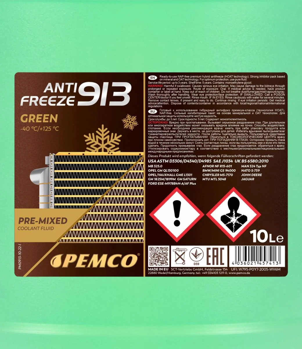PEMCO - PM091310 - Frostschutzmittel 913 (-40) 10L