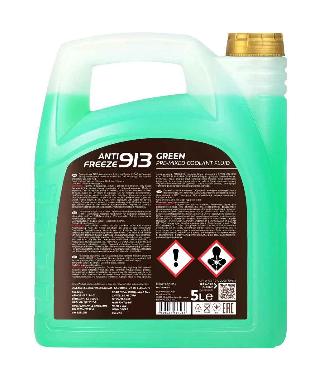 PEMCO - PM09135 - Frostschutzmittel 913 (-40) 5L