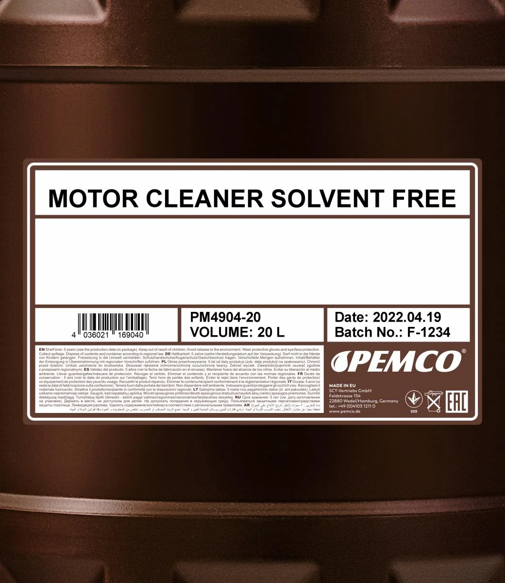 PEMCO - PM490420 - Motorenreiniger Loesemittelfrei 20L