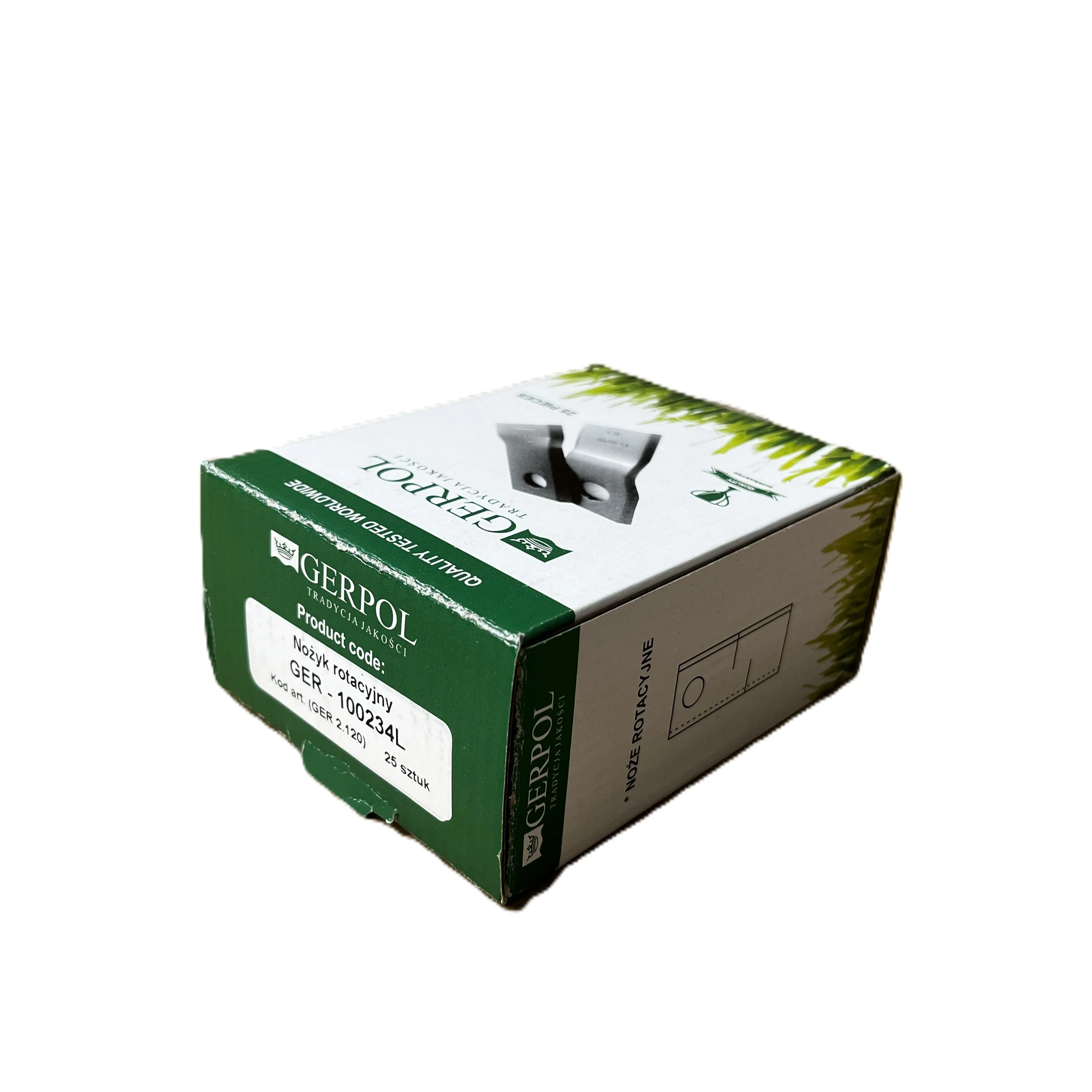 Gerpol - 100234 - Mähklinge rechts - Packung mit 25 Stück