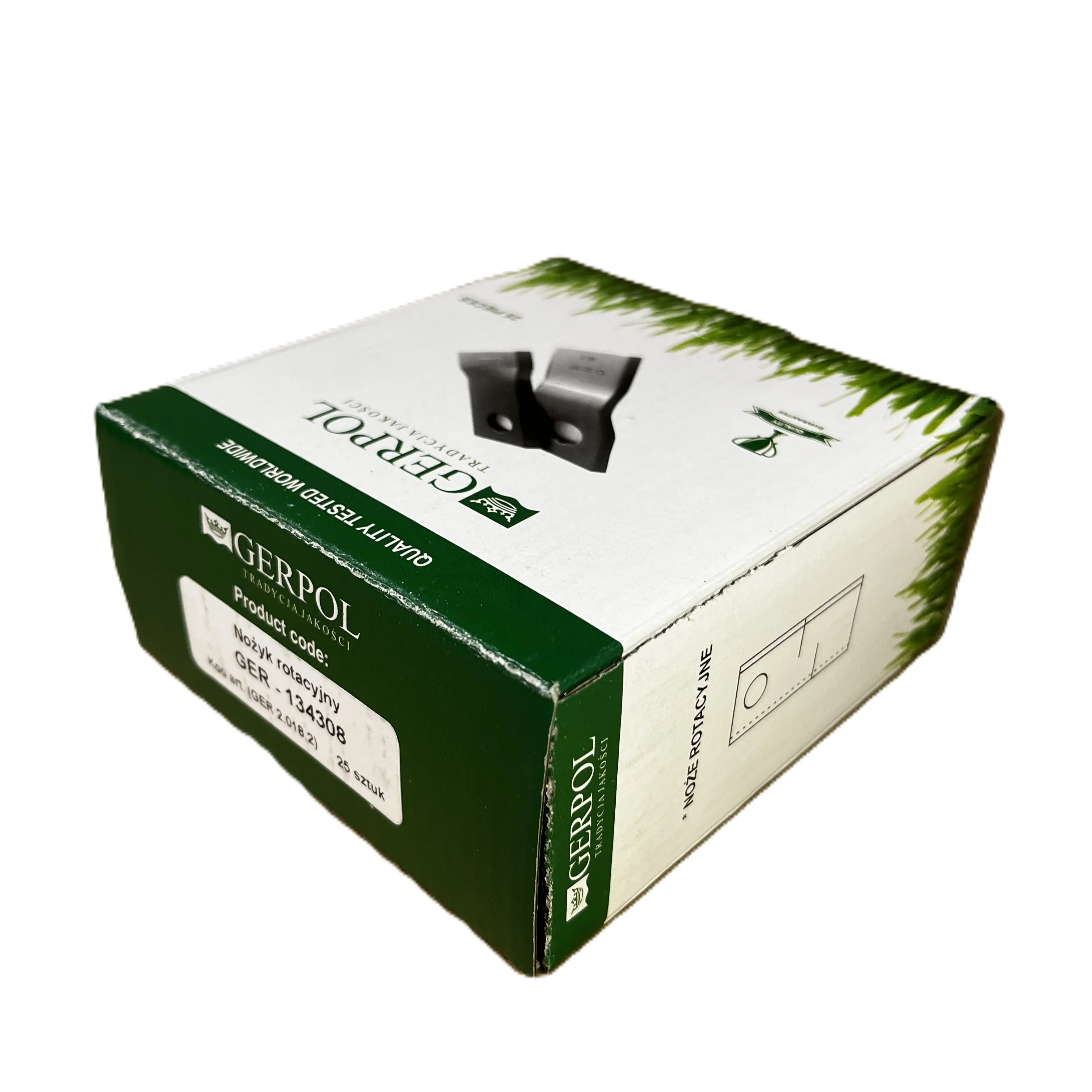 Gerpol - 134308 - Mähklinge rechts - Packung mit 25 Stück