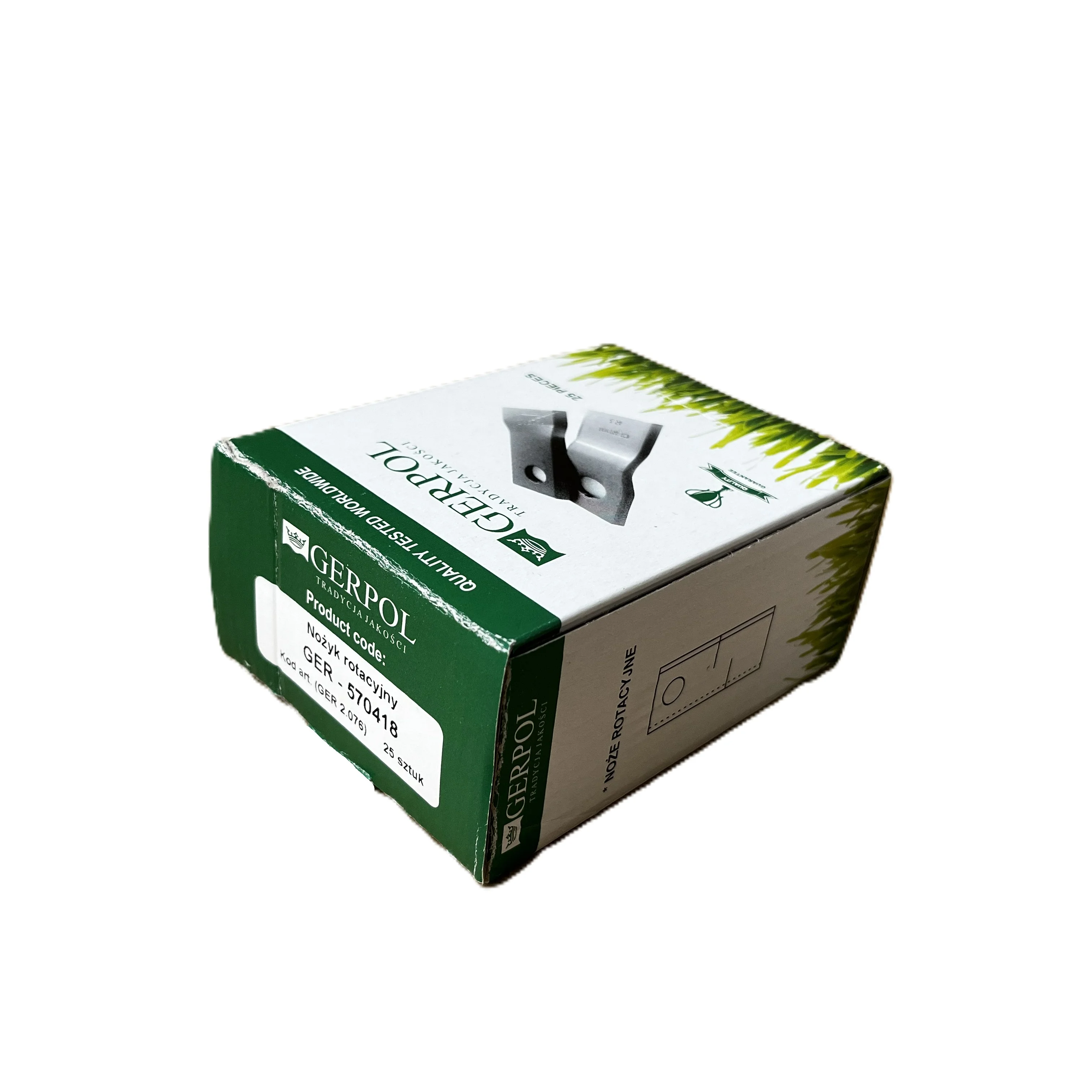 Gerpol - 570418 - Mähklinge rechts - Packung mit 25 Stück