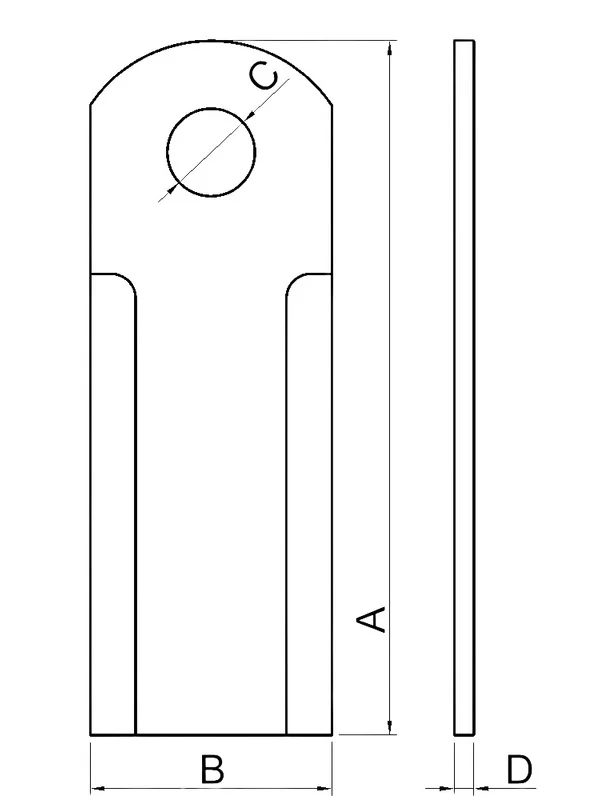 Gerpol - H212700 - Rotierendes gezahntes Häckslermesser - Packung mit 12 Stück