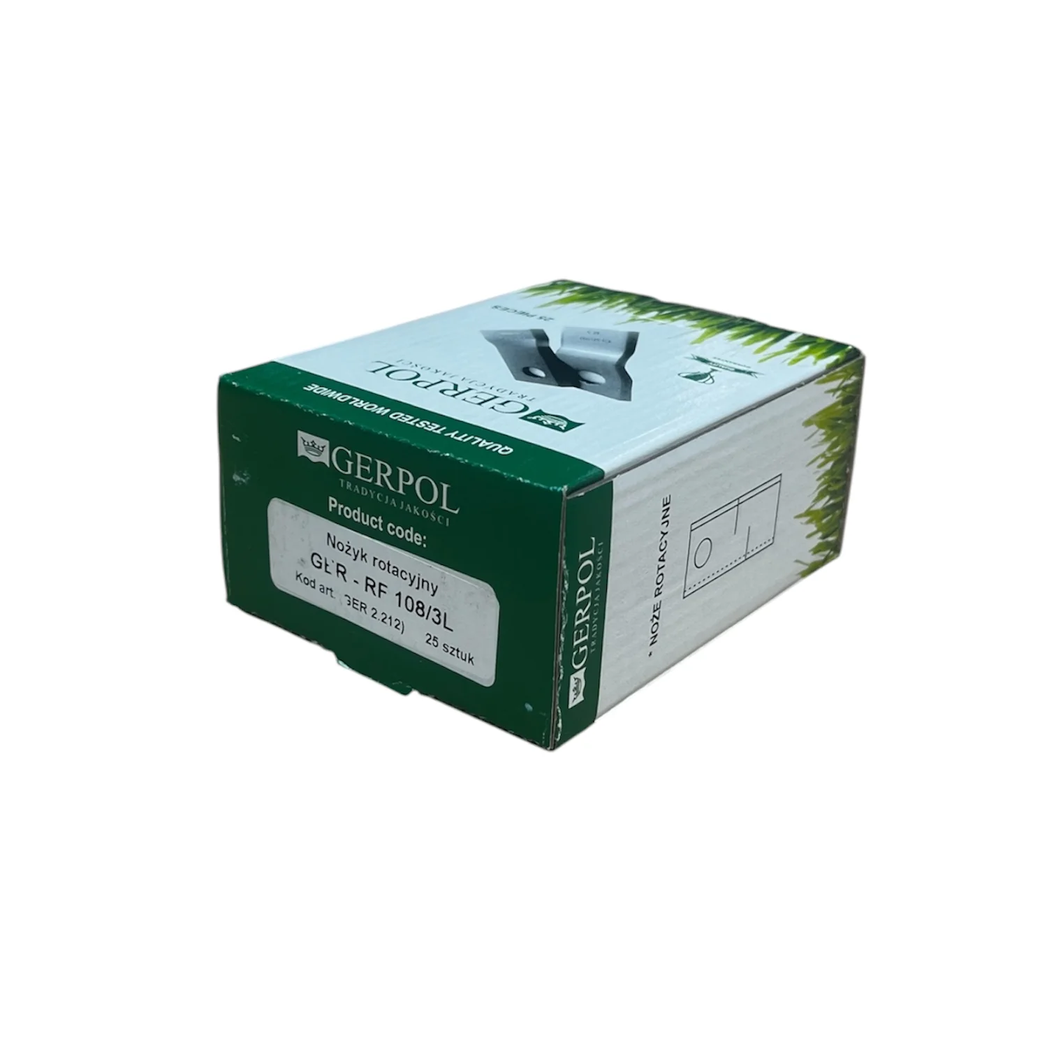 Gerpol - RF108/3L - Mähklinge links - Packung mit 25 Stück