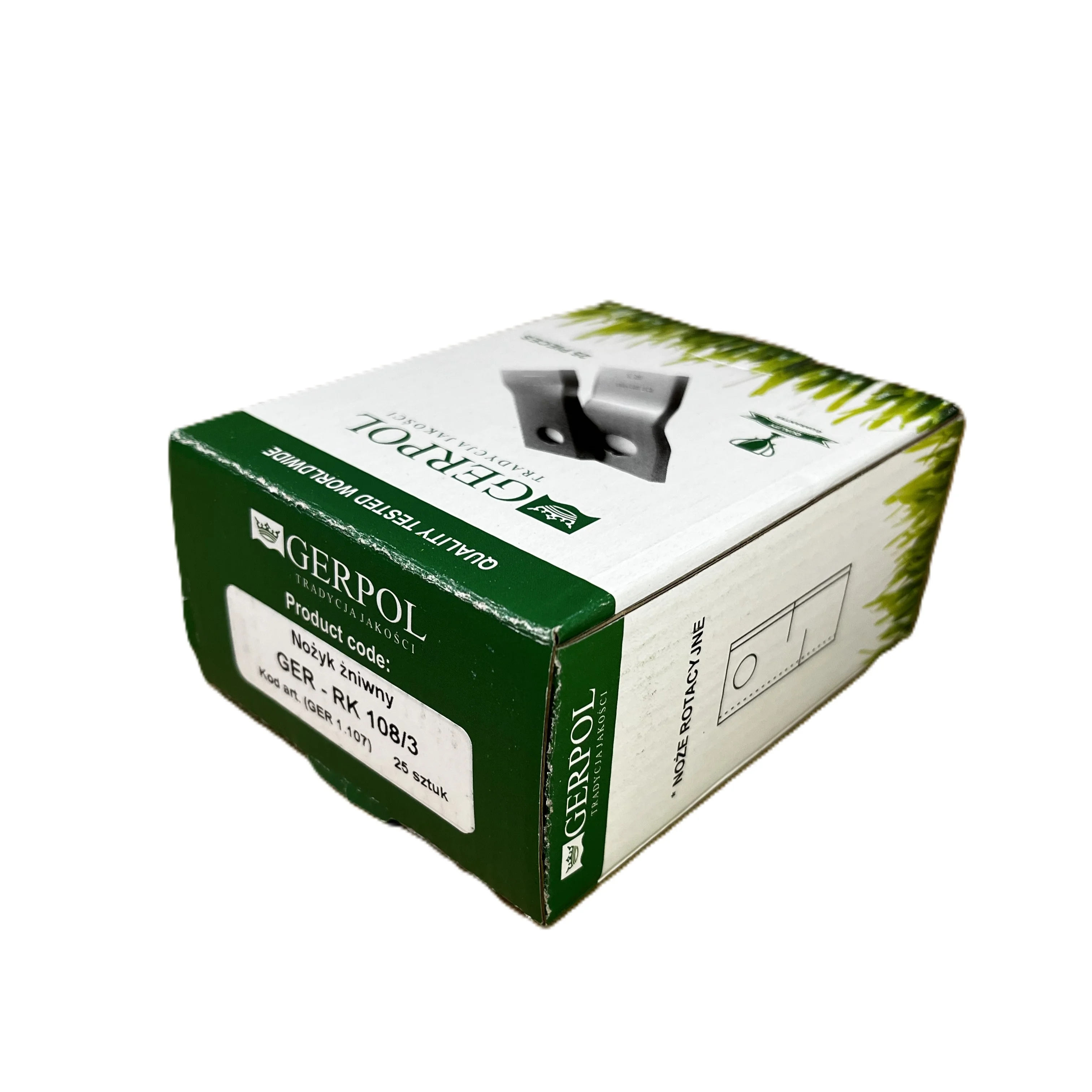 Gerpol - RK108/3 - Kreiselmäherklinge - Packung mit 25 Stück
