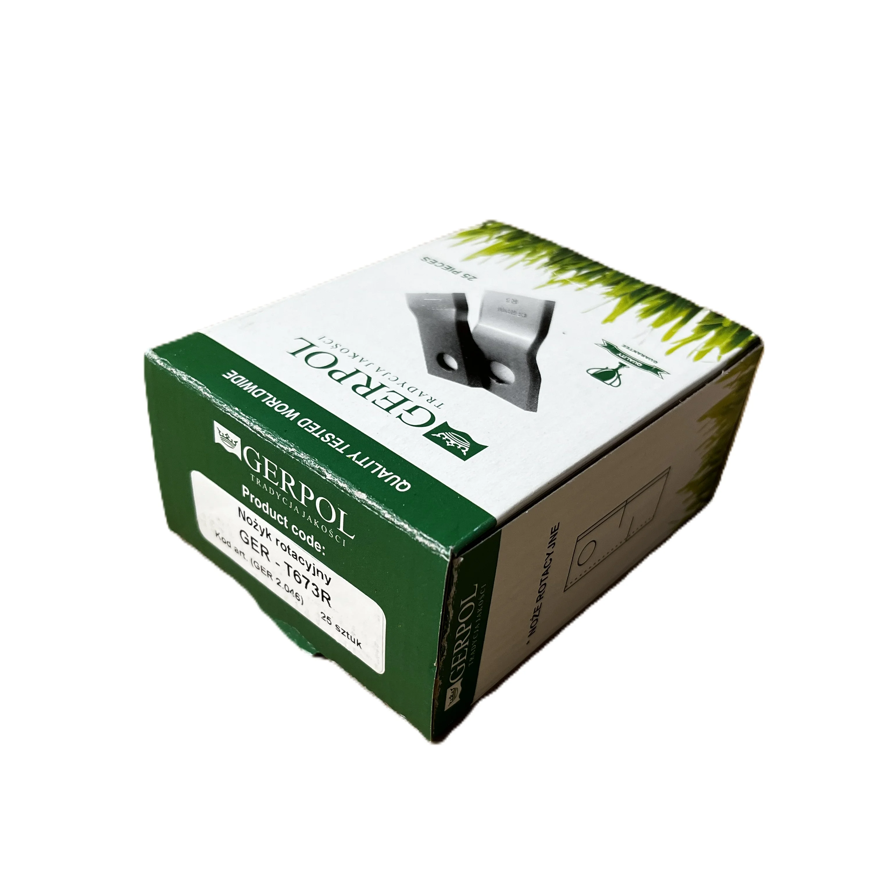 Gerpol - T673R - Mähklinge rechts - Packung mit 25 Stück