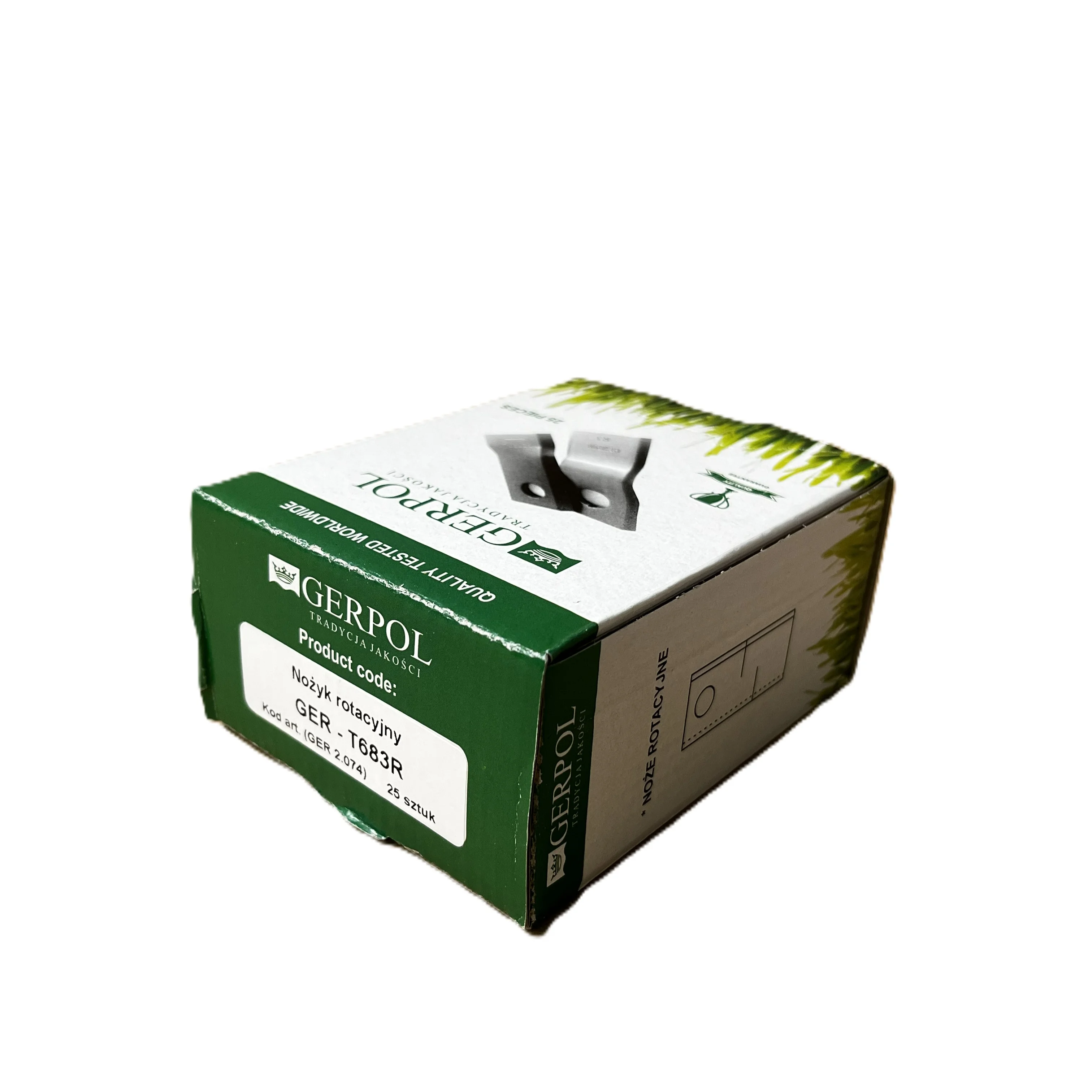 Gerpol - T683R - Mähklinge rechts - Packung mit 25 Stück