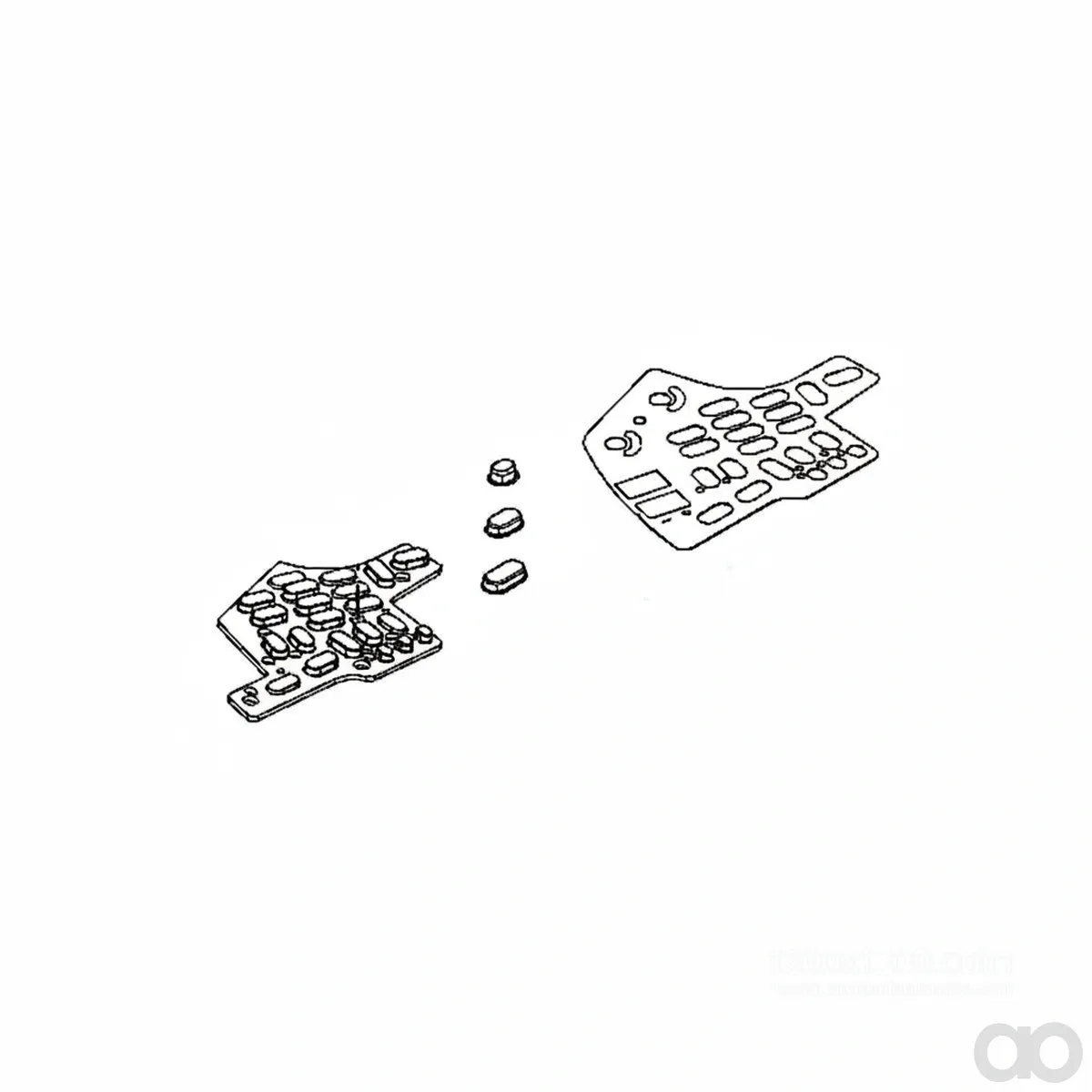 John Deere - AH213289 - Elastomer-Tastatur-Montagesatz