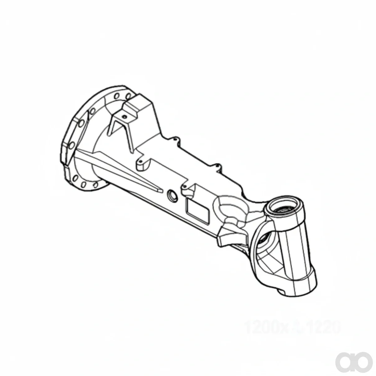 John Deere - AL224238 - Kurze Achsgehaeuse, Rechte Seite