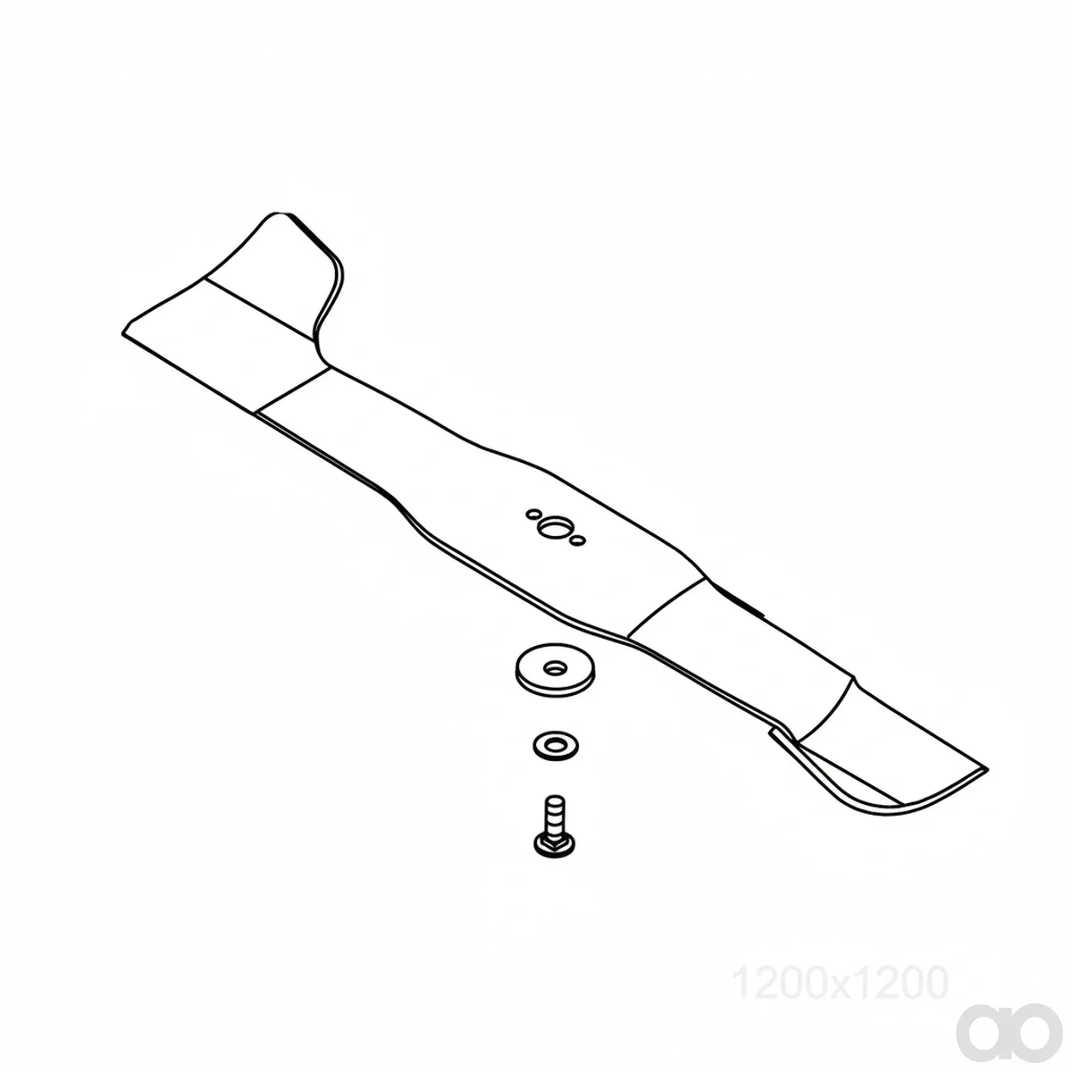 John Deere - AM146397 - Rechter Mittelmaehwerk-Messersatz, 20,5 mm Mittelloch